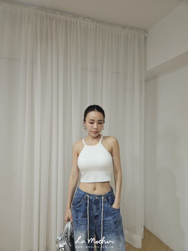 挖肩滾邊BRA短版背心